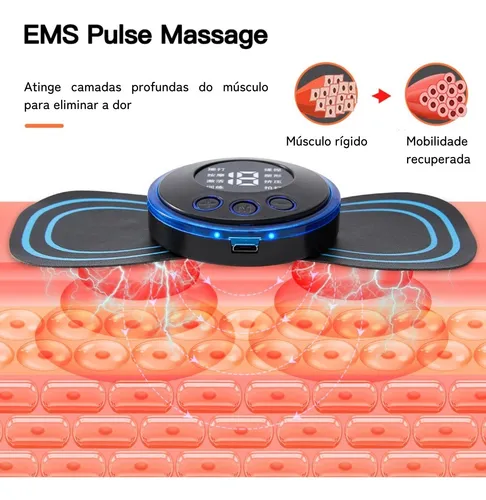 Imagem 2 de 10 de Massageador Portátil Recarregável Dor Pescoço Coluna Pernas