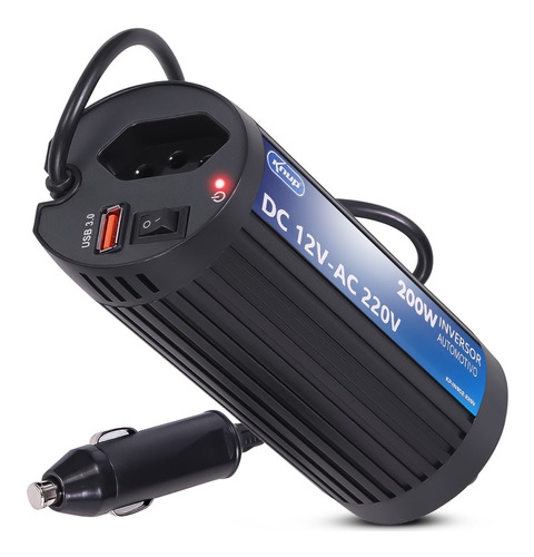 Inversor Tensão Automotivo Veicular 12v Usb 200w 220v 110v