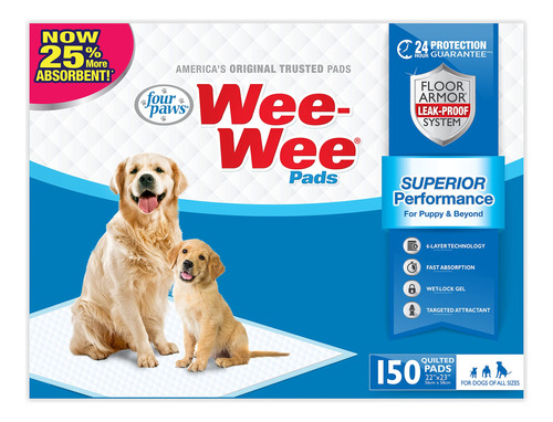 Cuatro Patas Weewee Standard Puppy Pads 150 Ct