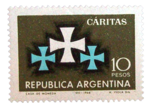 Argentina, Sello Gj 1385 Cáritas 1966 Mint L4902