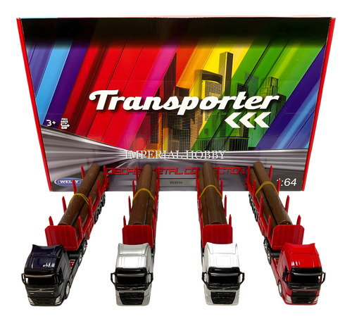 Volvo Fh Troncos Pull B Nuevo Sin Caja - P Camion Welly 1/64 Plateado