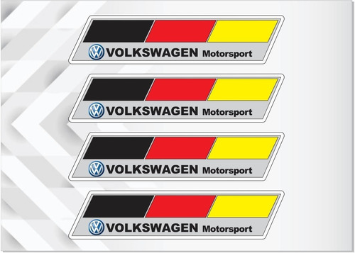 Kit Com 4 Adesivos Volkswagen Motorsport Alemanha
