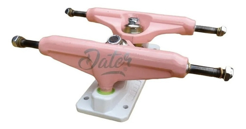 Trucks Para Skate Dater Full Color Rosa Blanco 139mm