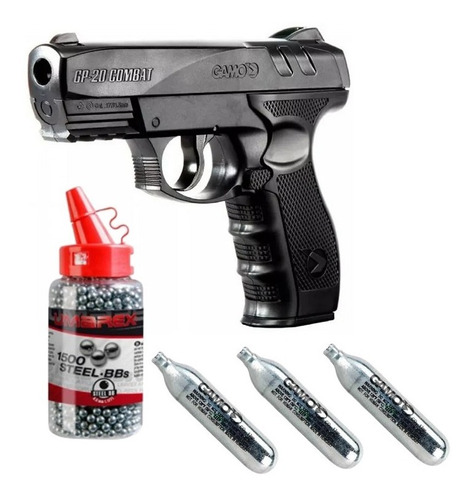 Pistola Co2 Gamo Gp-20 Combat Semiautomatica 4,5 Mm + Kit C