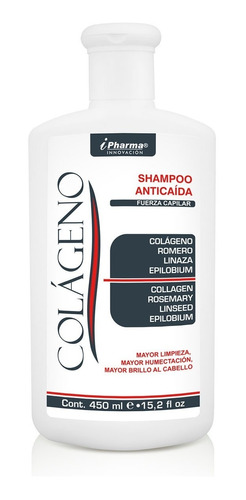 Colágeno Shampoo Anti Caída 450 Ml Epilobium, Romero, Linaza