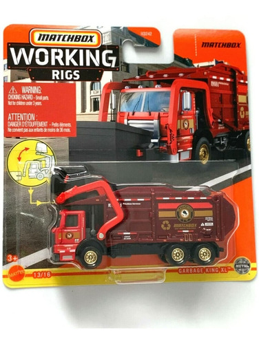 Matchbox Working Rigs Camion Garbage King Xl