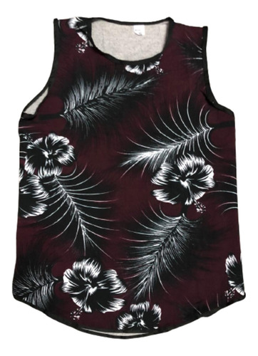 Imagem 9 de 10 de Kit 9 Regata Masculina Long Ling Florida Floral Swag