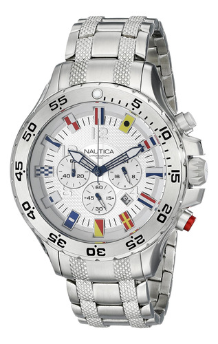 Nautica Mens Ng Nst Reloj De Acero Inoxidable