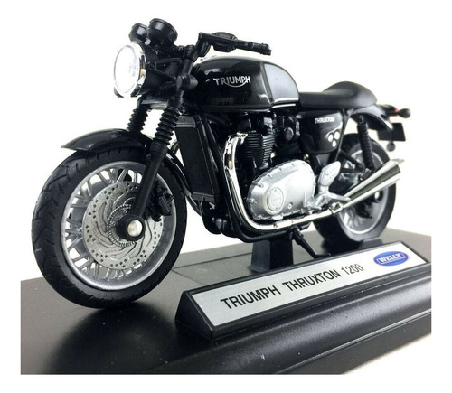 Welly Triumph Thruxton 1200 1/18 Negro [u]