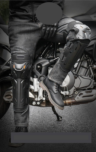 Imagen 2 de 10 de Kit Rodilleras Articuladas Protecciones Rodilla Motociclista