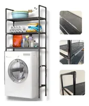 Comprar Organizador de lavandería para lavadora, 3 estantes, color negro