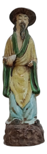 Adorno.  Oriental Antiguo De Porcelana Mapo. Ver Descripción