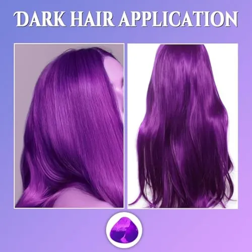 Byhoo Tinte Temporal Morado Para Cabello Oscuro, 3.1 Fl Oz,
