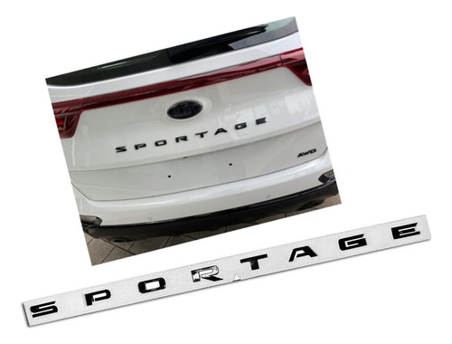 Sportage Emblema 3d Negro Logo Adhesivo 