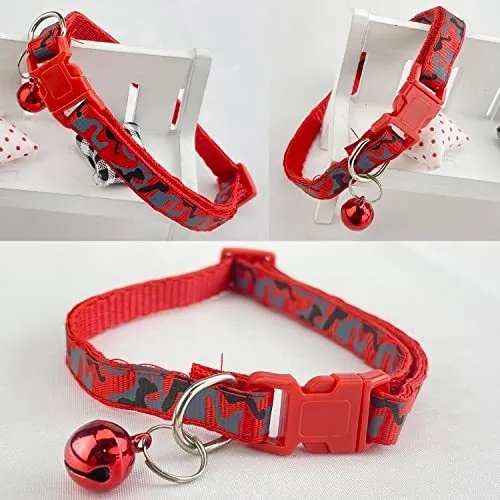 Newtensina Collar Para Gato 3 Piezas Camuflaje Con Campanas