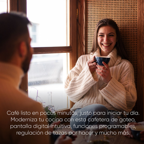 Cafetera De Goteo Programable Filtro Permanten Digital 12tzs