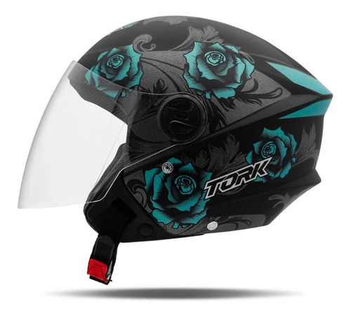 Capacete Aberto Feminino Pro Tork New Liberty Three Flowers