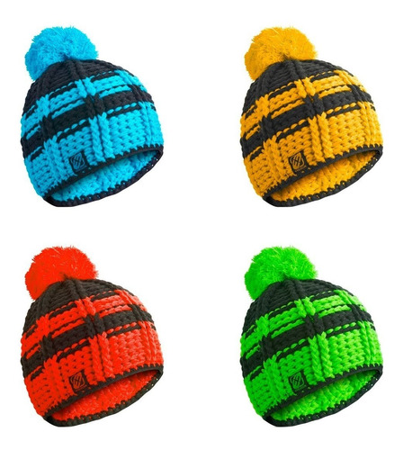 Gorro De Lana Pompom Freegun Colores