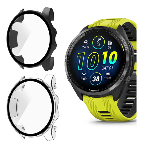 Funda Compatible Con Forerunner 965 Hard Con Pantalla Vidrio