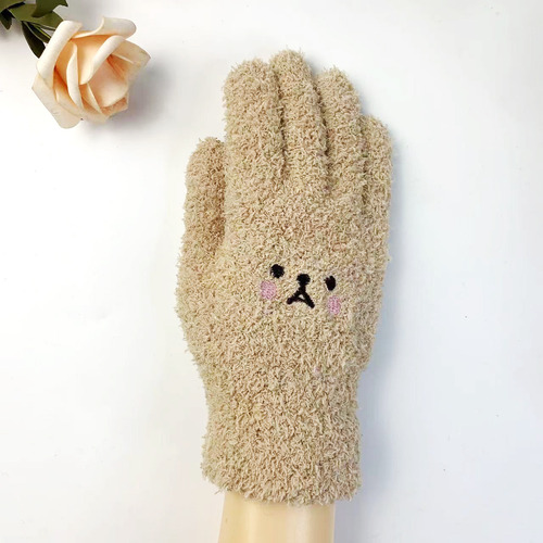 Guantes De Punto Gruesos Y Cálidos Con Dibujos Animados De B