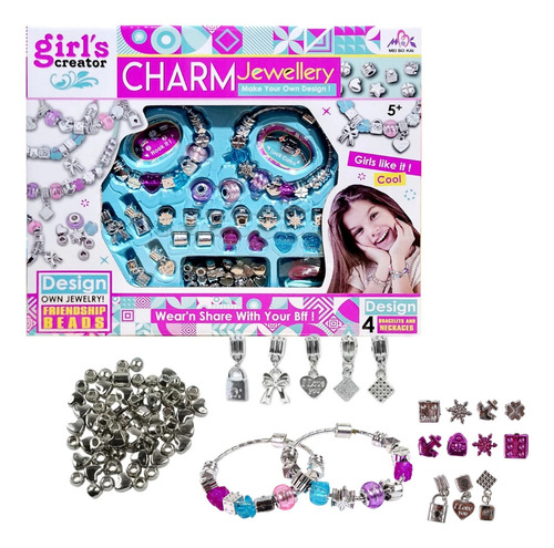 Conjunto Pulseiras Bijuterias Infantil Montar Jóias Castela