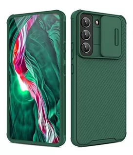 Funda Para Samsung Galaxy S22 Plus Cubre Camara Desliz.verde