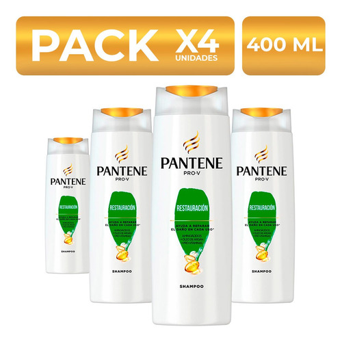 Packx4 Shampoo Pantene Pro-v Restauración 400ml