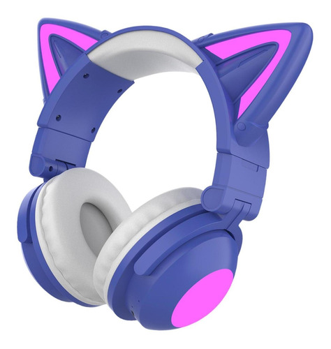 Auriculares Bluetooth Luminosos Con Forma De Oreja De Gato E