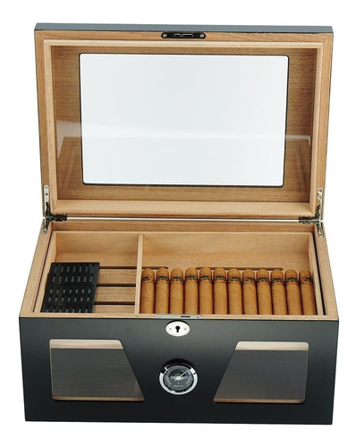 Estuche Para Habanos Humidor Para Puros Higrómetro Analógico