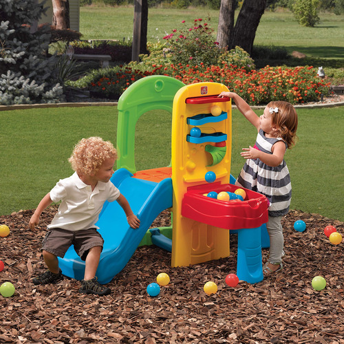 Escalador Tobogán Para Niños Step2 Play Fun 10 Bolas