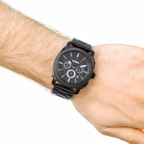 Reloj Fossil De Hombre Fs4552 Machine Chronograph Negro