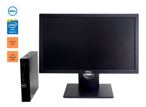 Mini Cpu + Monitor Dell Optiplex 3050 Core I3 7ger 4gb 256gb (Recondicionado)