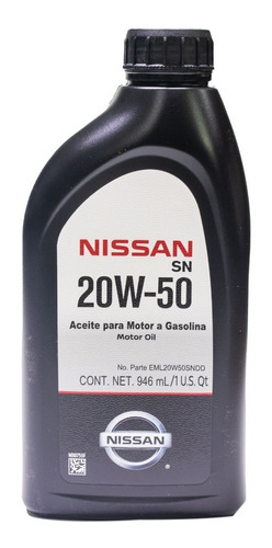 Aceite 20w-50 Para Motor Gasolina Nissan