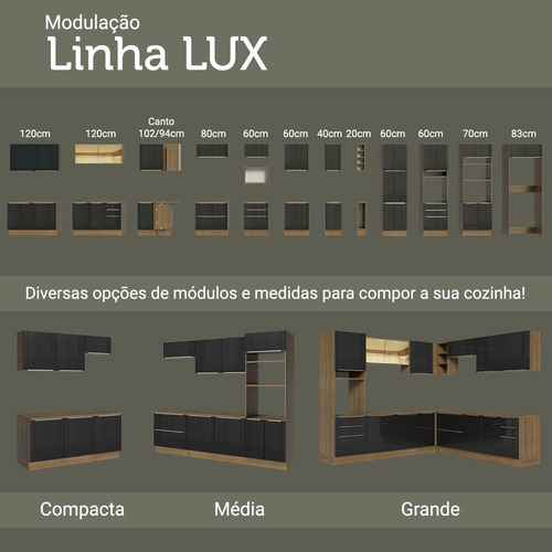 Isla de cocina con encimera y encimera, 120 cm, Lux Madesa Rp, color rústico/negro