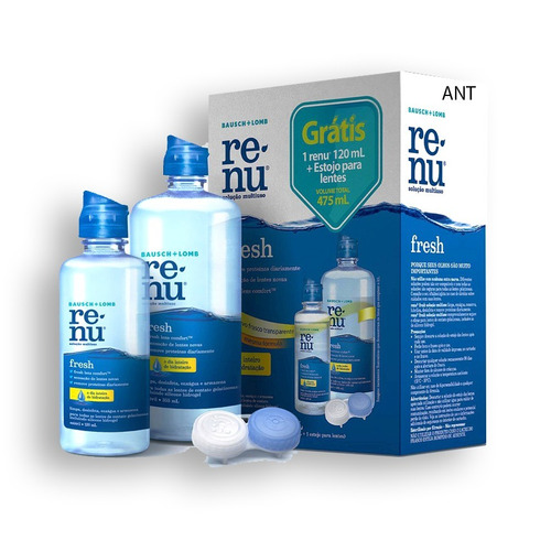 Renu Fresh 355 + 120 Ml - Solução Multiuso + Entrega Rápida