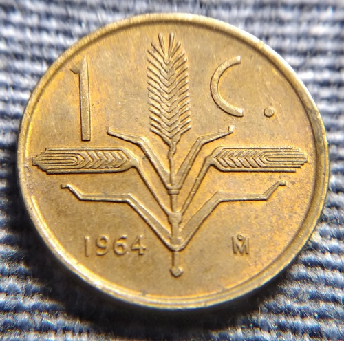 Moneda Un Centavo Espiga 1964, En Bronce 16mm. (Usado)