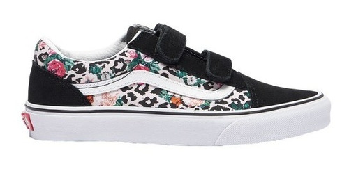 Vans Old Skool Tenis Leopard Print Casual Mujer Tiras Velcro