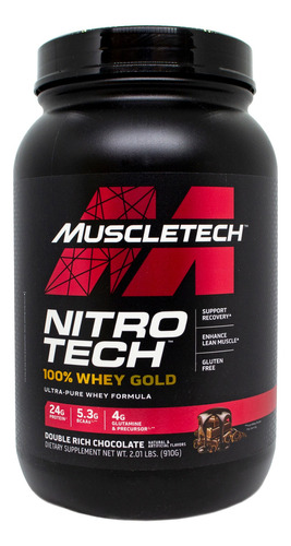 Muscletech Nitro Tech Whey Gold Proteína Chocolate 910g 3c