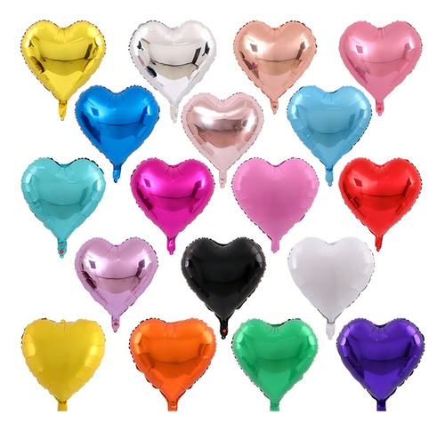 80 Globos Americanos Metalicos Corazon Corazones 18 Pulgadas