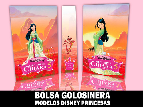 Mulan Bolsa Golosinera Disney Princesas X10
