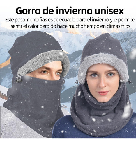 Pasamontañas Invierno, Gorro Cálido A Prueba Viento Invierno