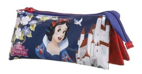 Estojo Escolar Triplo Infantil Dmw 37319 Branca De Neve Cor Vermelho