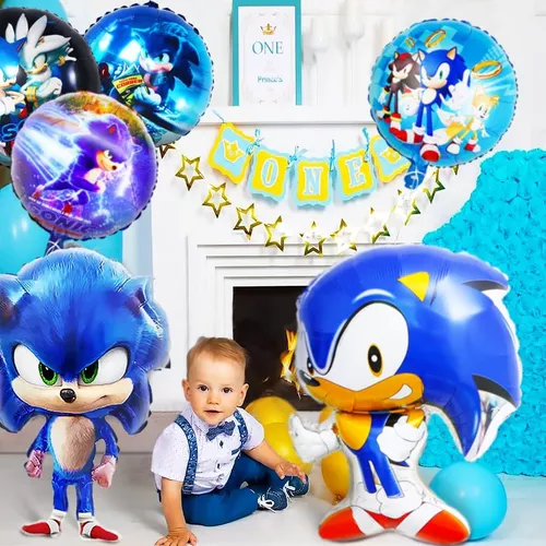 5 Globos Sonic Para Decorar Cumpleaños Para Niños