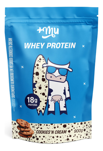 Mais Mu Whey Proteina 18g De Proteína Cookies 900g Refil Sabor Cookies N' Cream