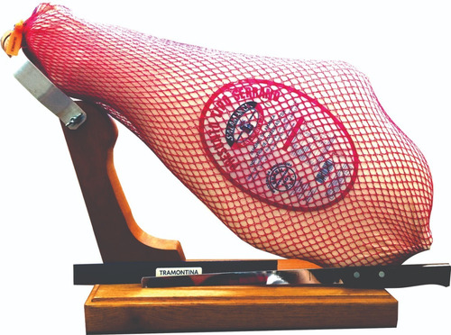 Jamon Salamanca ( 5,5kg ) + Suporte Premium + Faca Fiambre