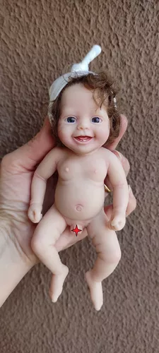 Mini Bebê Reborn Silicone Sólido Completo *Amandinha* A PRONTA ENTREGA