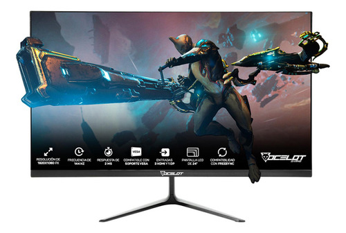 Monitor Ocelot Gaming Negro De 23.8 Pulgadas Plana Resolucio