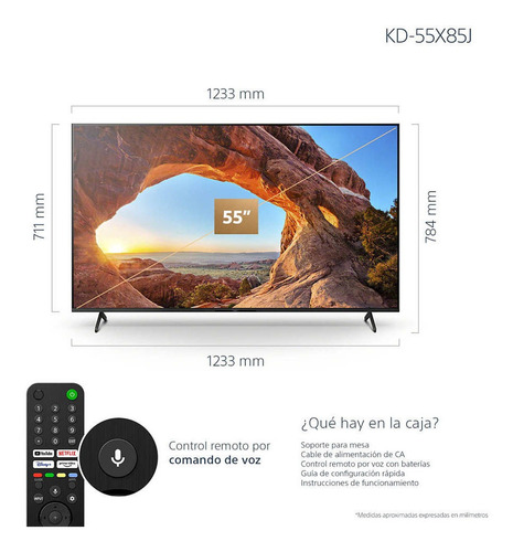 Imagen 8 de 11 de Smart Tv 55 Sony Kd-55x85j 4k Ultra Hd Google Tv