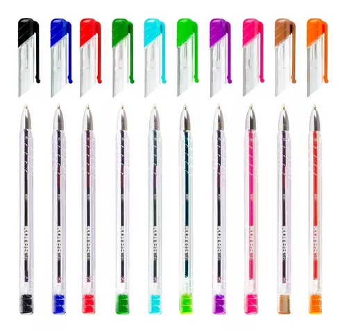 Bolígrafos CX estuche con 10 colores