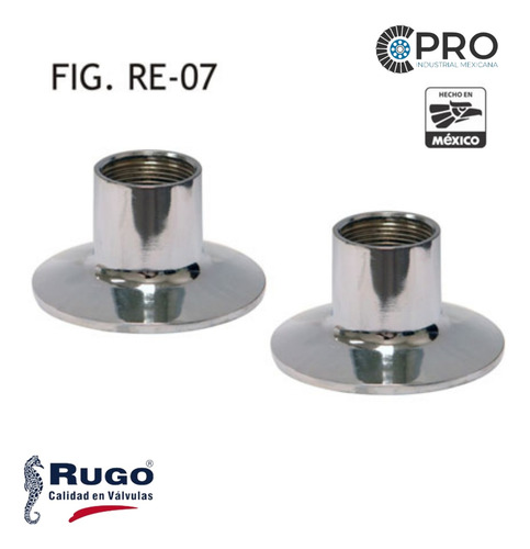 Juego Chapeton Para Llave Empotrar Rosca Cromado Fig. Re-07